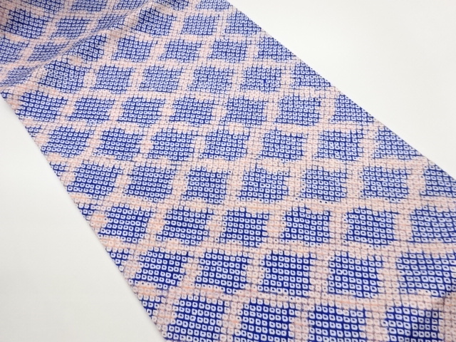 絞り抽象菱模様名古屋帯